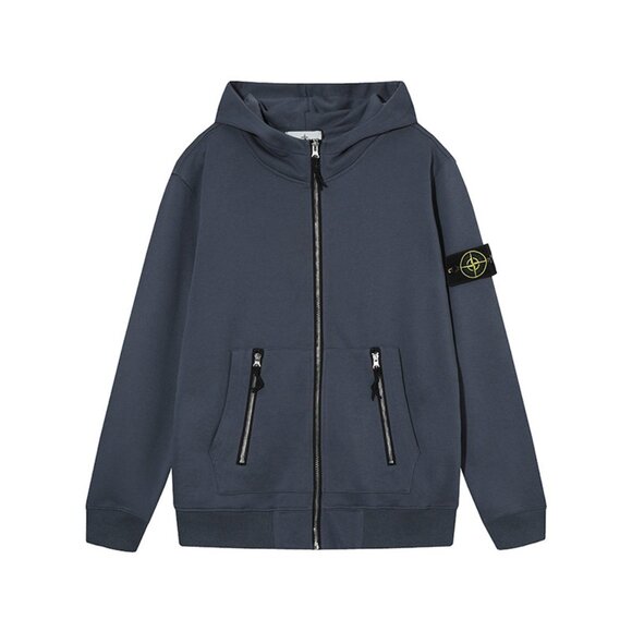 Stone Island Navy Hoodie - Picture 1 of 2